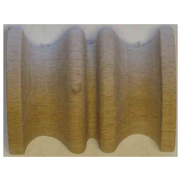 Holzapplikation antik, aus Buche gedrechselt und halbiert (L)