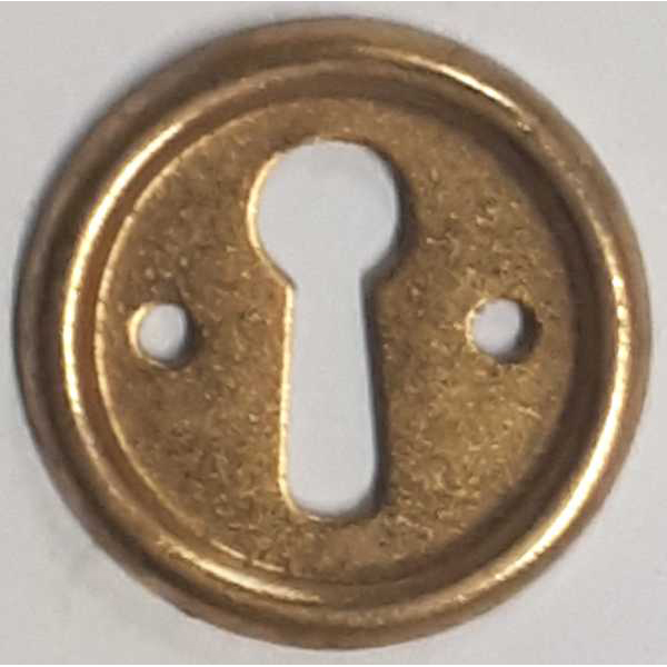 Schlüsselschild, Messing patiniert, aus Blech gestanzt und geprägt. Einzelstück, nur noch 1 Stück verfügbar.