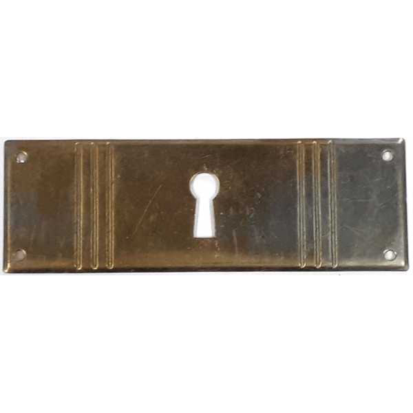 Schlüsselschild, Originalbeschlag, Messing alt, aus Blech gestanzt und geprägt, Einzelstück, nur noch 1 x verfügbar