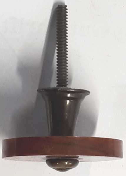Original alter Kunststoffknopf und Messing patiniert, Ø 41mm, antiker Möbelknopf, Einzelstück, nur 1 Stück verfügbar Bild 2