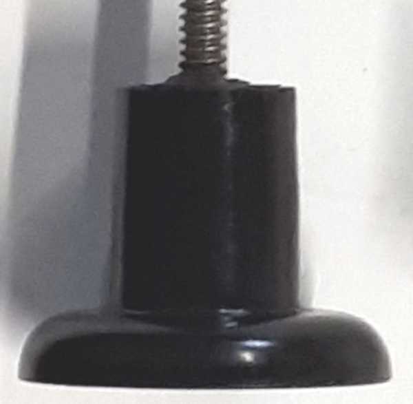Original alter Kunststoffknopf schwarz, Ø 25mm, antiker Möbelknopf, nur 3 Stück verfügbar Bild 2