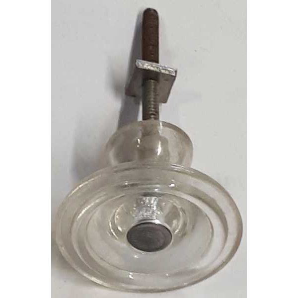 Original alter Kunststoffknopf transparent, Ø 40mm, antiker Möbelknopf, Einzelstück, nur 1 Stück verfügbar