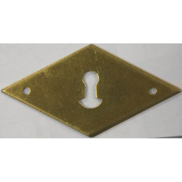 Schlüsselschild, Messing patiniert. Aus Blech gestanzt und geprägt.
