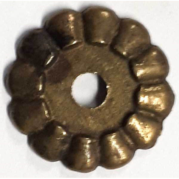 Rosette antike, 21 mm, Messing patiniert, gegossen, antik, alt