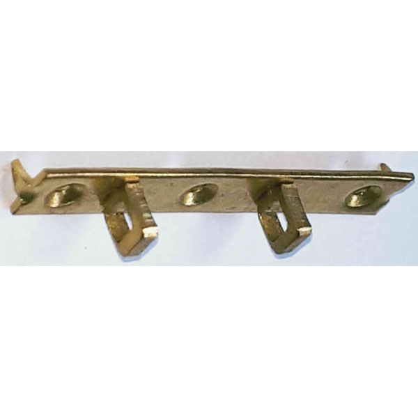 Schließblech Messing, für Schatullenschlösser, Mittenabstand der Schließzapfen 20mm Bild 2