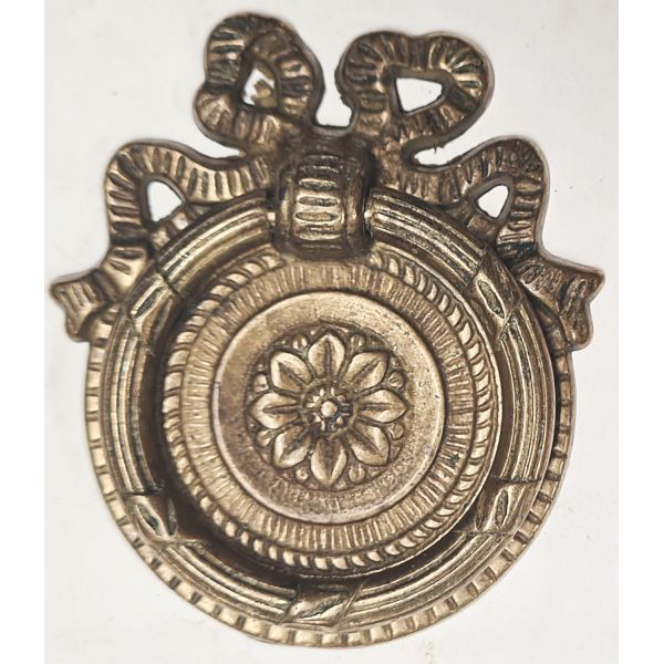 Alter antiker Griff, Messing patiniert, Ringgriff historisch