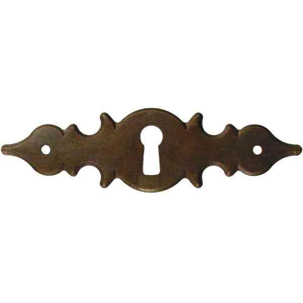 Schlüsselschild Eisen rostig, rustikal antik quer für Schublade