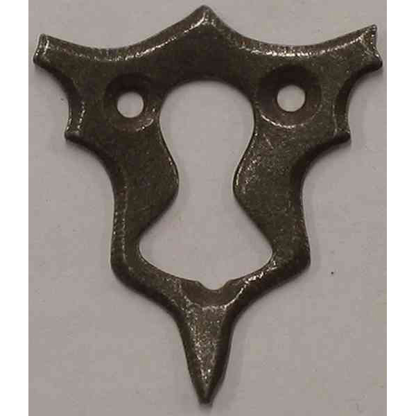 Schlüsselschild Eisen rostig für kleine gotische Truhe oder Kiste, nur noch 4 Stück verfügbar