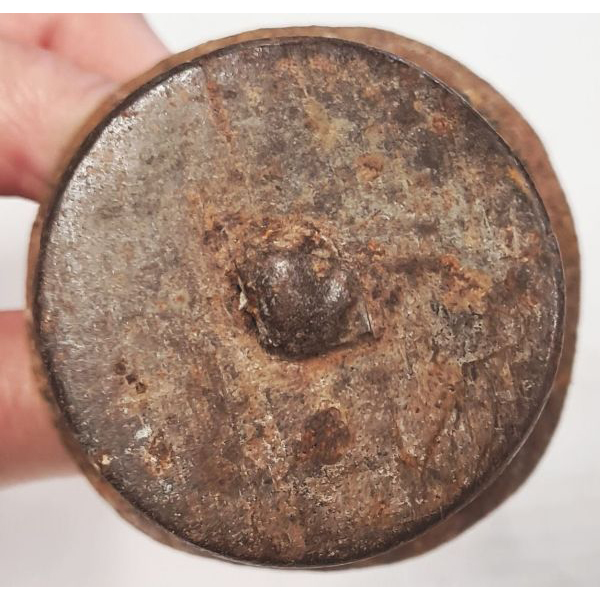Haustürmittelknopf original alt, Eisen gerostet, antiker schöner Knopf mit 62x4mm Rosette, nur noch 1 Stück verfügbar Bild 2