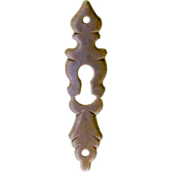 Schlüsselschild Eisen rostig, klein und schmal