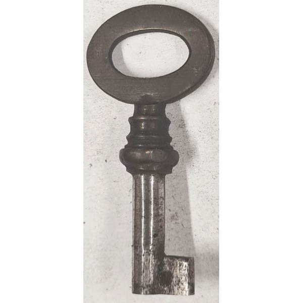 Schlüssel antike alte Form, aus Eisen mit Messingreide und geradem Bart, kleines Modell, nur noch 4 x verfügbar