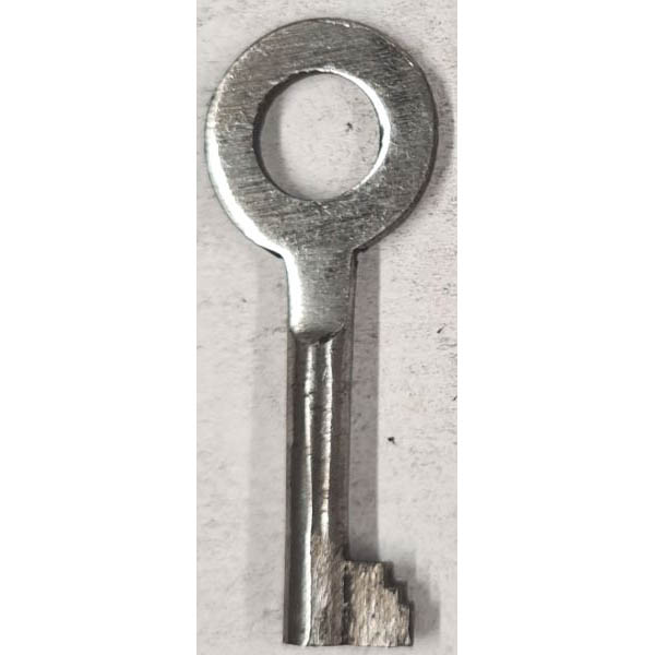 Schlüssel antike alte Form, aus Eisen mit gefrästem Chubbart für Schließung 6 zierlich, Einzelstück, nur 1 x verfügbar