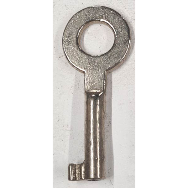 Schlüssel antike alte Form, aus Eisen vernickelt und Nutenbart B, kleines Modell