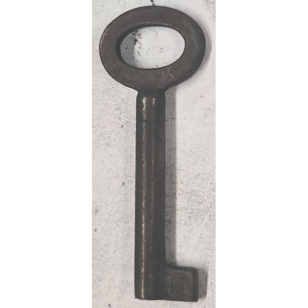 Schlüssel antike alte Form, aus Messing patiniert und geradem Bart, kleines Modell, nur 1 Stück verfügbar