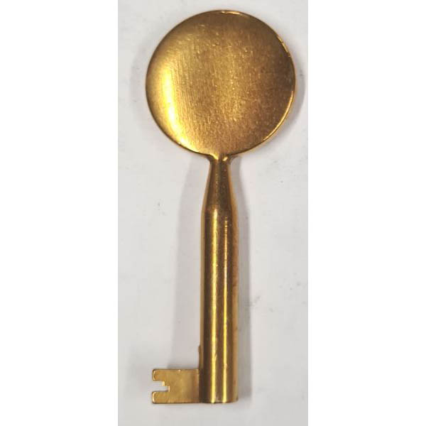 Schlüssel antike alte Form, aus Messing roh mit gefrästem Chubbart für Schließung 2 niedrig, nur 1 x verfügbar