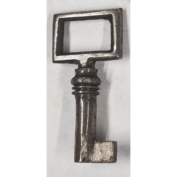 Schlüssel antike alte Form, aus Eisen blank und geradem Bart