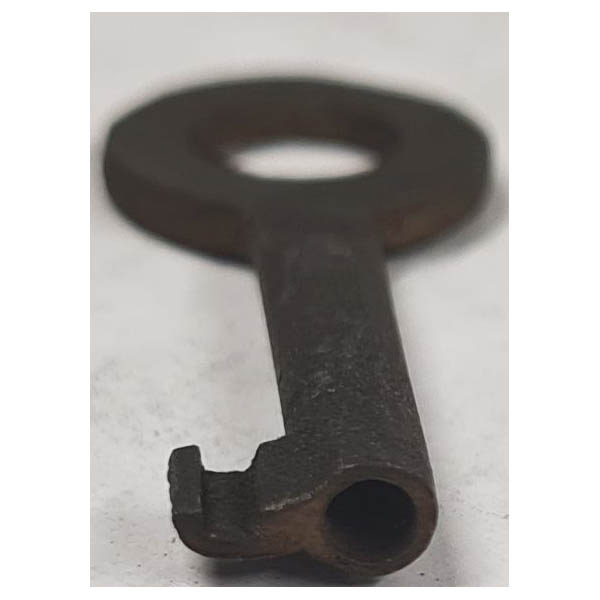 Schlüssel antike alte Form, aus Messing dunkel patiniert mit Nutenbart B Bild 2