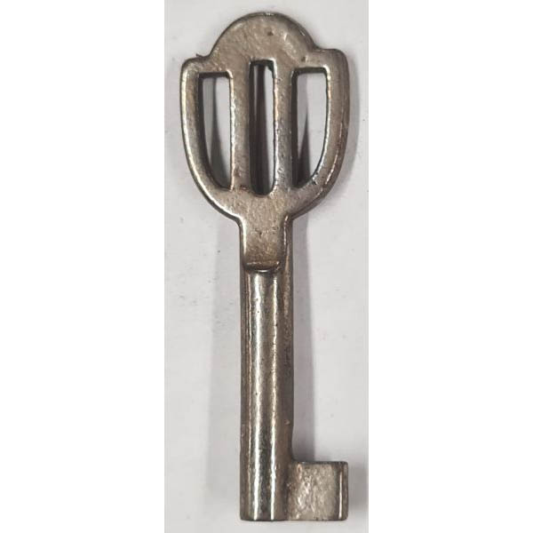 Schlüssel antike alte Form, aus Eisen blank mit geradem Bart, Einzelstück, nur 1 x verfügbar