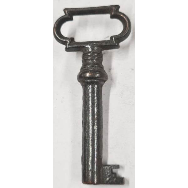 Schlüssel antike alte Form, aus Eisen blank mit gefrästem Chubbart für Schließung 1, nur noch 2 Stück verfügbar