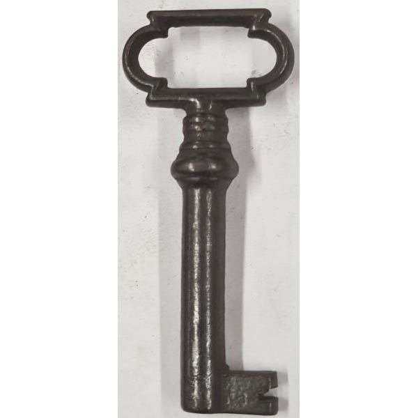 Schlüssel antike alte Form, aus Eisen blank mit gefrästem Chubbart für Schließung 2, nur noch 3 Stück verfügbar