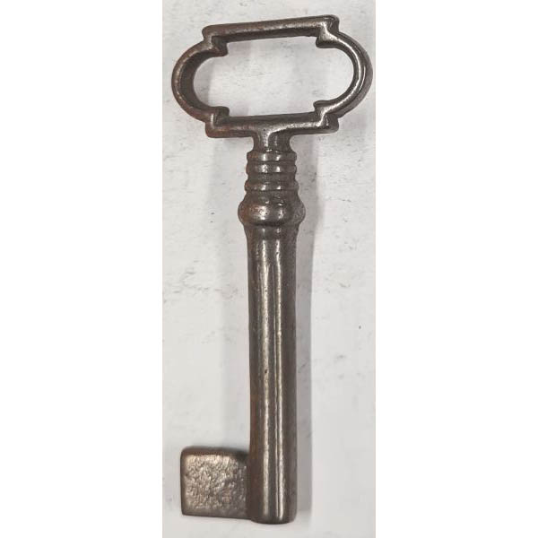 Schlüssel antike alte Form, aus Eisen blank mit geradem Bart