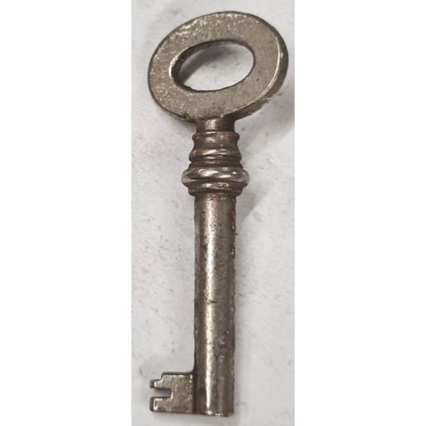 Schlüssel antike alte Form, aus Eisen blank mit gefrästem Chubbart für Schließung 4, nur noch 1 Stück verfügbar