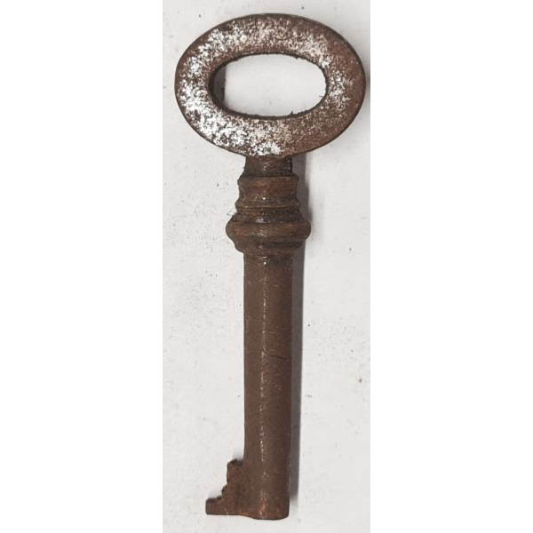 Schlüssel antike alte Form, aus Eisen angerostet mit gefrästem Chubbart für Schließung 6, nur noch 1 Stück verfügbar