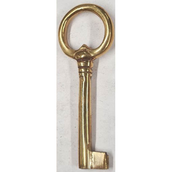 Schlüssel antike alte Form, aus Messing poliert und geradem Bart, kleines Modell, nur noch 4 Stück verfügbar