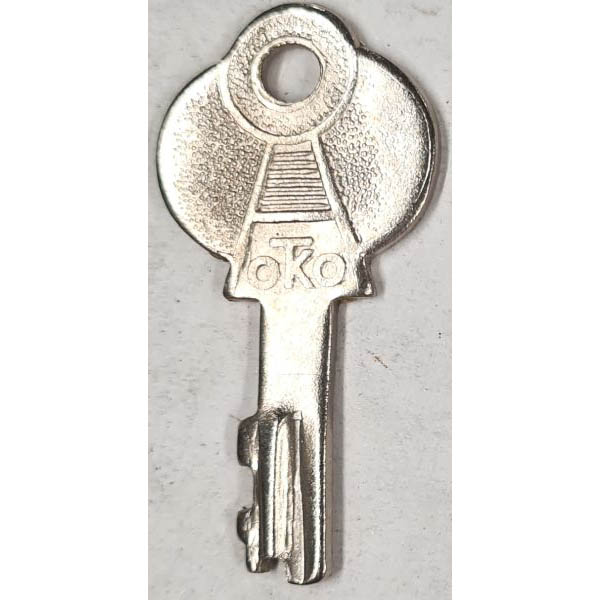 Schlüssel, vernickelt, gestanzter Schlüssel mit Bart für Zuhaltungen, Briefkasten, Koffer o. ä. Bild 2