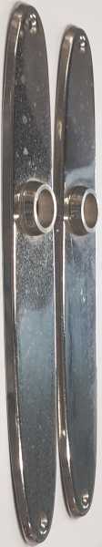 Türschildpaar original alt, vernickelt und leicht verkratzt, blind, 2 Stück-Set Bild 2