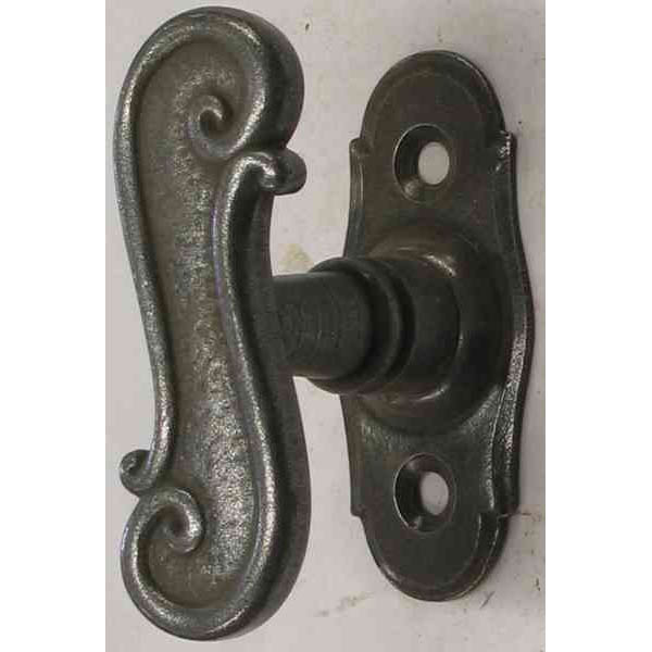 Fenstergriff, rustikal antik, Eisen altgrau klar lackiert, Einzelstück, nur 1 Stück lieferbar