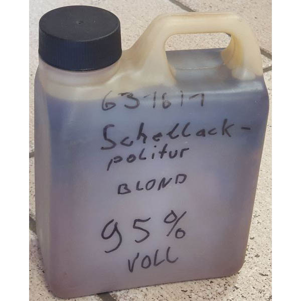 Schellack Politur blond (lemon), Schellackpolitur höchster Qualität, Streichlack, leichter Transportschaden, Einzelstück, nur 1 x verfügbar