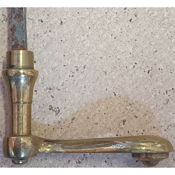 Drückerpaar original alt, Messing patiniert, nur noch 3 Paare verfügbar, verschiedene Vierkantmaße 8, 9, 10mm Bild 2