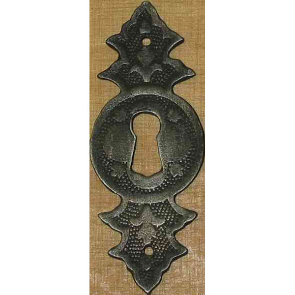 Schlüsselschild aus der Gründerzeit, antik altverzinnt