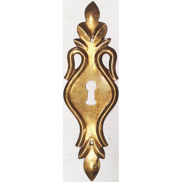 Rustikales antikes Schlüsselschild in Messing patiniert