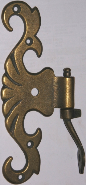 Möbelband, altvermessingtes gegossenes Eisen, für Überschlag 8mm Bild 2