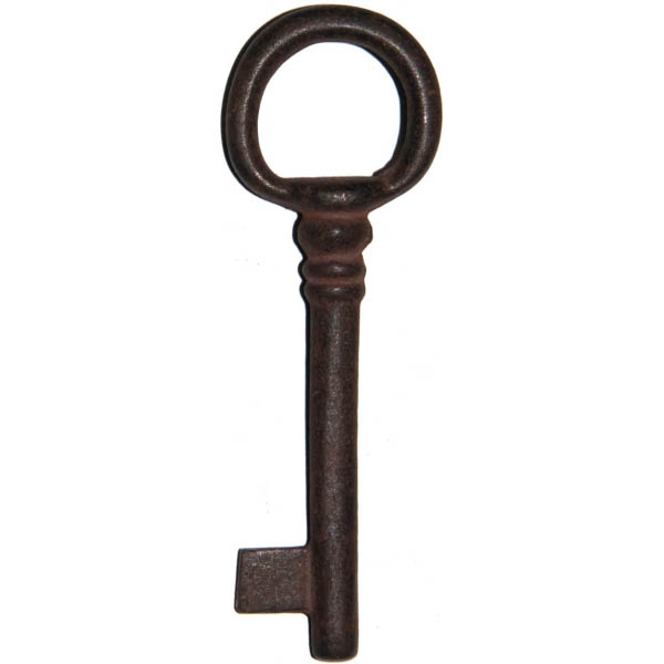 Nostalgischer antiker Schlüssel, Eisen alt gerostet