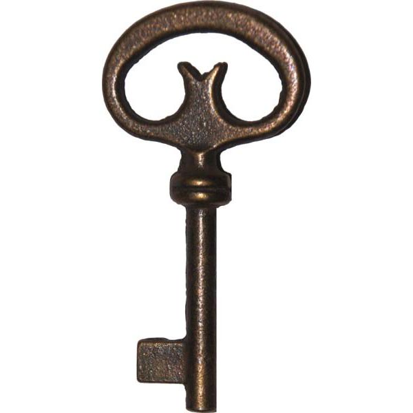Schlüssel Messing patiniert, Messingschlüssel antik