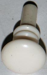 Kunststoffknopf, weiß, Ø 12mm, antiker Möbelknopf Bild 2