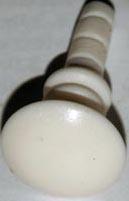 Kunststoffknopf, weiß, Ø 16mm, antiker Möbelknopf Bild 2