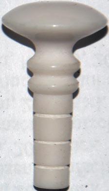 Kunststoffknopf, weiß, Ø 18mm, antiker Möbelknopf
