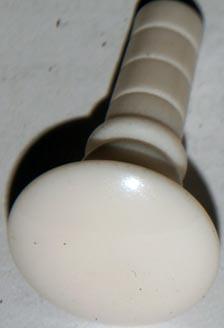 Kunststoffknopf, weiß, Ø 18mm, antiker Möbelknopf Bild 2
