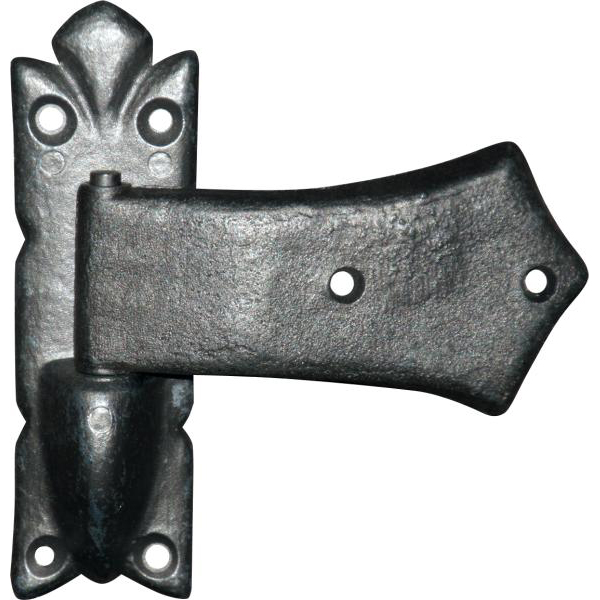 Möbelband altes aus Zinkdruckguss, für Überschlag 9-10mm, 2-teilig, Plattenkloben und Band