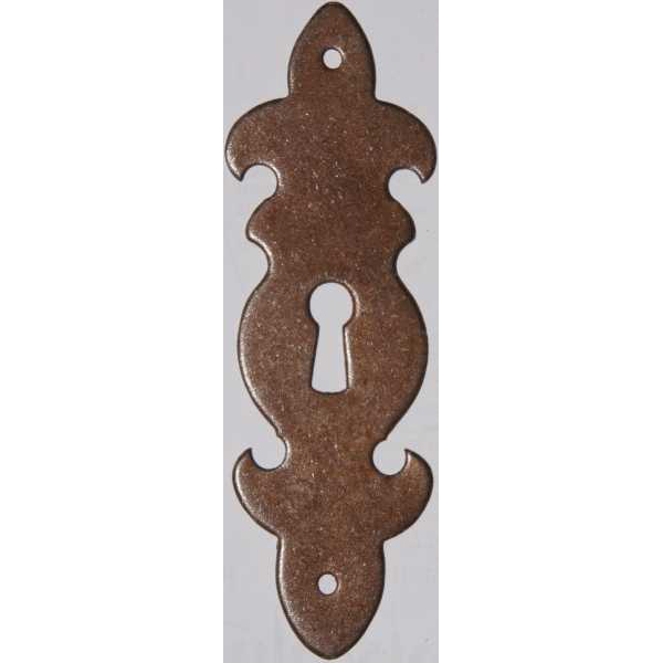 Rustikales Schlüsselschild, Eisen gerostet und gewachst. Aus Blech gestanzt und geprägt.