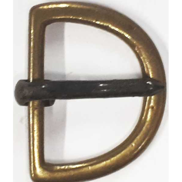 Gürtelschnalle, Messing patiniert, original alt, Innenbreite für Leder: 30mm Bild 2