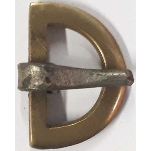 Gürtelschnalle, Messing patiniert, original alt, Innenbreite für Leder: 24mm Bild 2