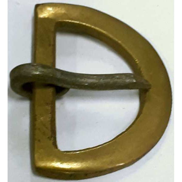 Gürtelschnalle, Messing patiniert, original alt, Innenbreite für Leder: 34mm