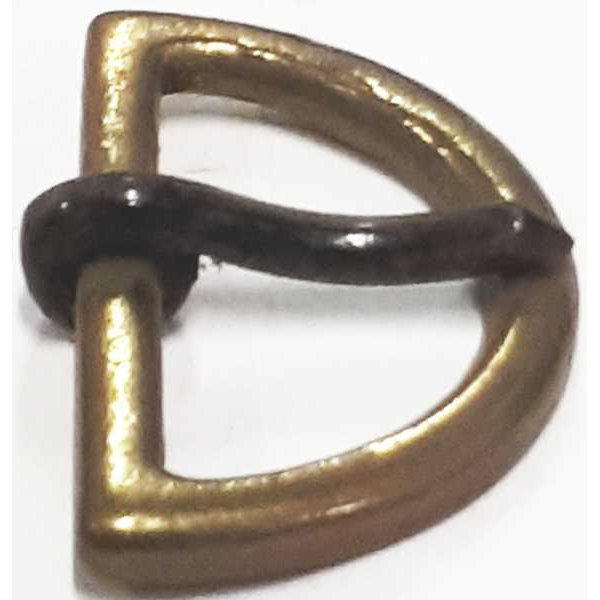 Gürtelschnalle, Messing patiniert, original alt, Innenbreite für Leder: 28mm