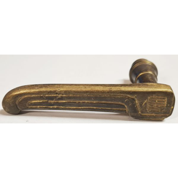 Jugendstil Wohnungseingangstürhalbgarnitur, Messing patiniert, PZ72, nur 3 x linkszeigend verfügbar Bild 3