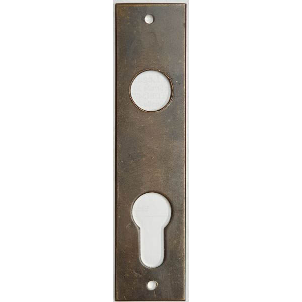 Jugendstil Türschild, Messing patiniert, PZ55, nur noch 1 x verfügbar